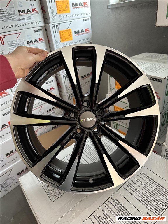 R19 5x100 (56,1) MAK MAIN BLACK MIRROR DIAMONDCUT- BICOLOR 8J ET48 NEW -SUBARU 5. kép