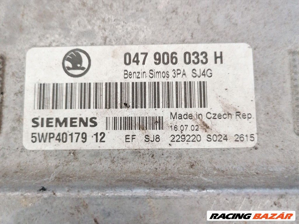 SKODA FABIA I Motorvezérlő 047906033h-siemens5wp40179 2. kép