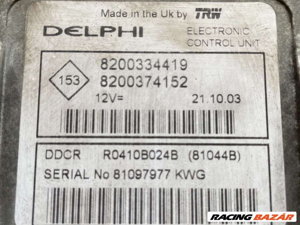 RENAULT MEGANE II Motorvezérlő 8200334419-8200374152 3. kép