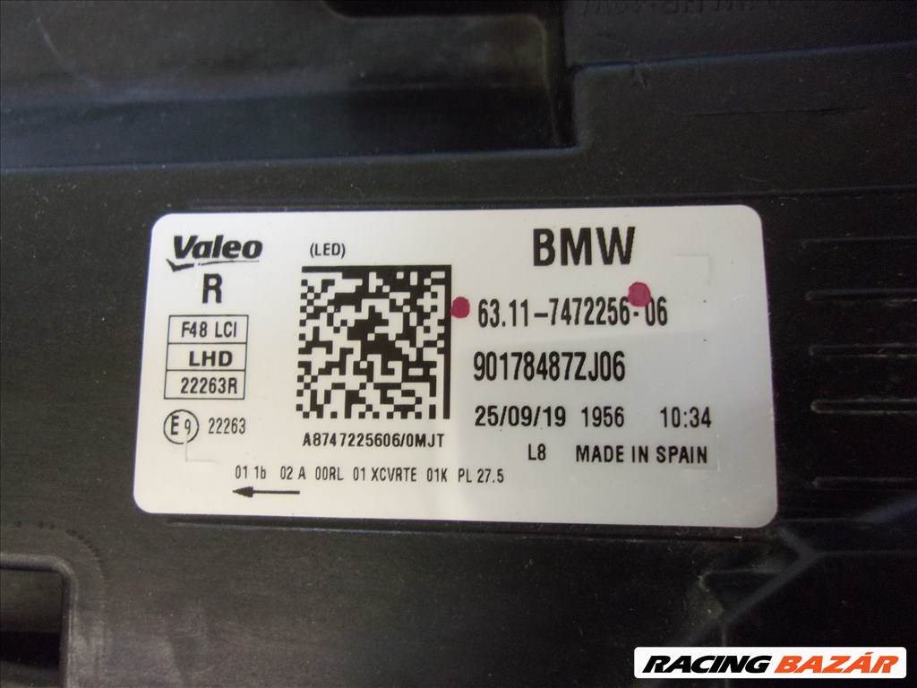 BMW X1 F48 LCI jobb első adaptive LED fényszóró 2020-2023 63117472256 7. kép