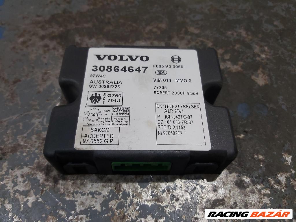VOLVO S40 I (VS) 2.0 immobiliser vezérlő 30864647 1. kép