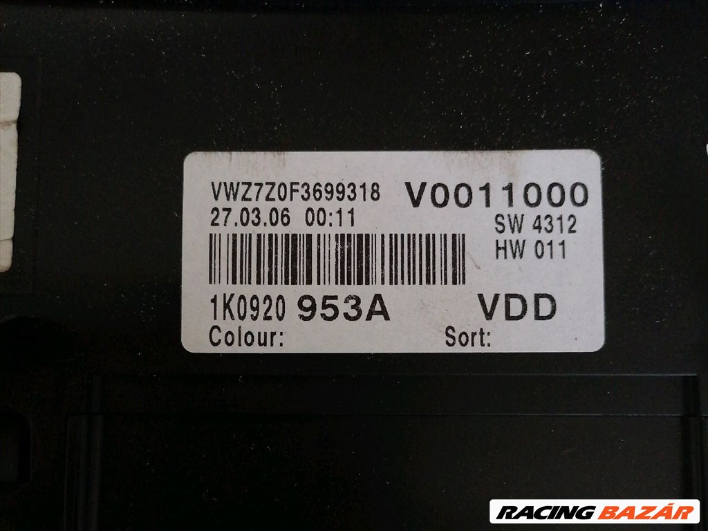 VW JETTA Kilométeróra vdo1k0920953a-v0011000 2. kép