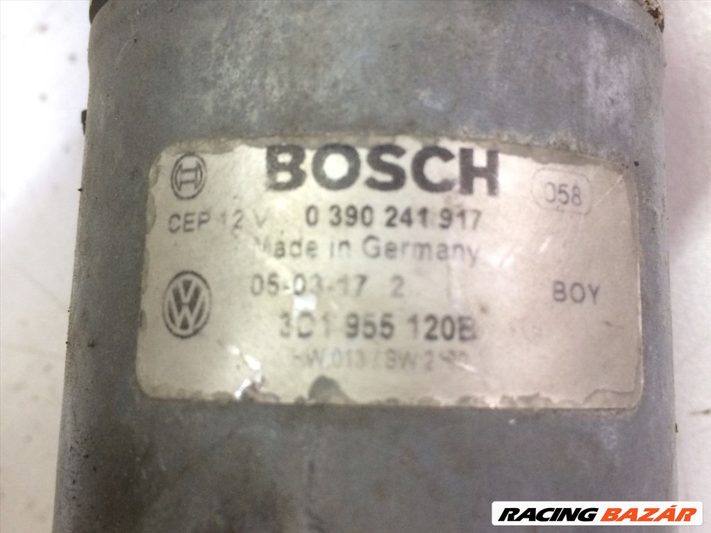 VW PHAETON Jobb első Ablaktörlő Motor vw3d1955120b-bosch0390241917 3. kép