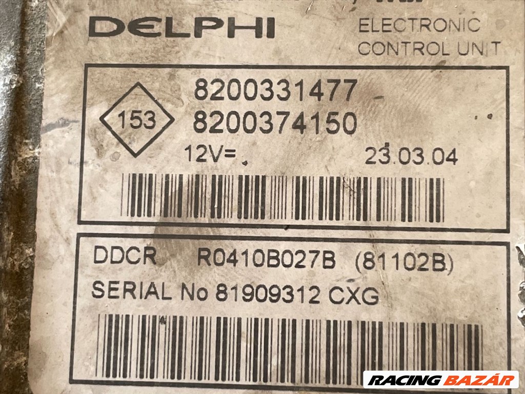 RENAULT CLIO II Motorvezérlő 8200374150-8200331477 3. kép