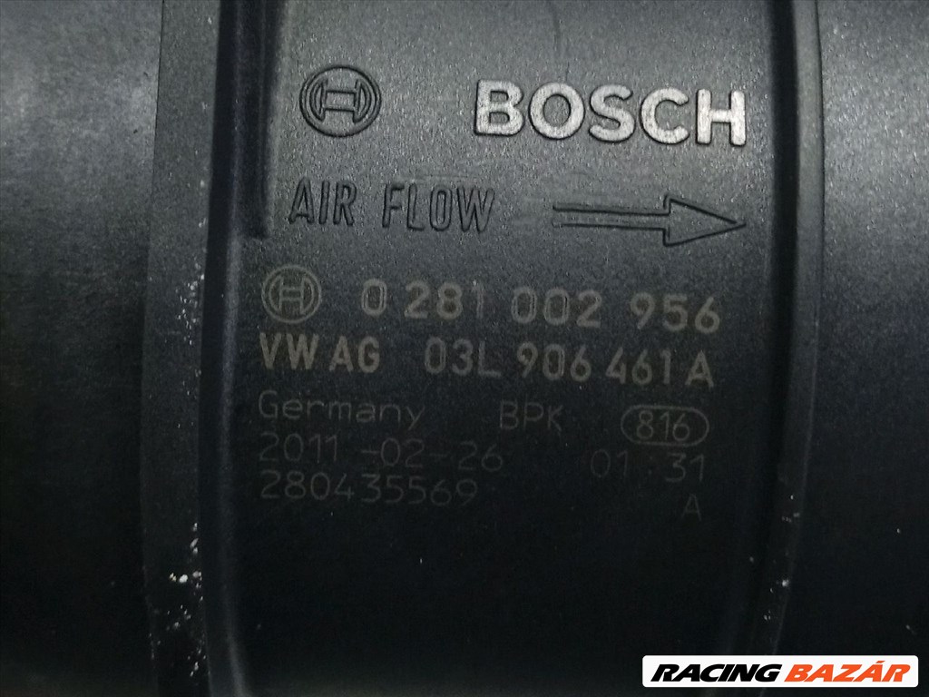VW PASSAT B7 Légtömegmérő bosch0281002956-03l906461a 3. kép