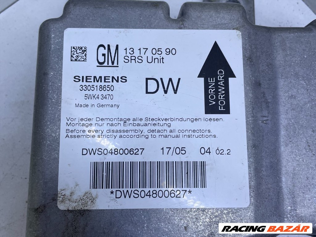 OPEL VECTRA C Légzsák Elektronika gm13170590-330518650 2. kép