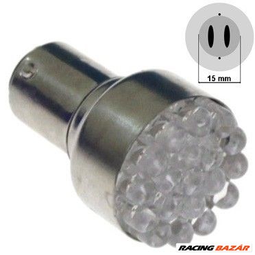 Izzó LED S25-15S(D)-19LED Piros 1. kép