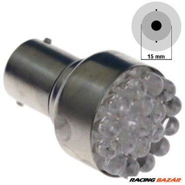 Izzó LED S25-15S(D)-19LED  Sárga 1. kép