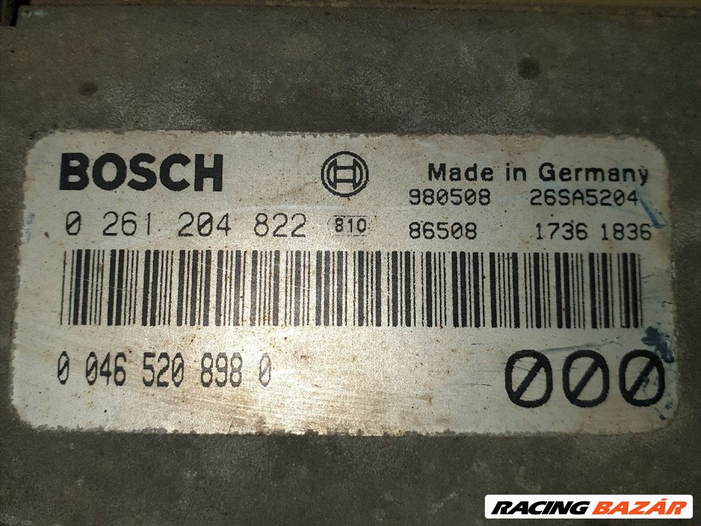 FIAT UNO Motorvezérlő bosch0261204822-fiat0465208980 3. kép