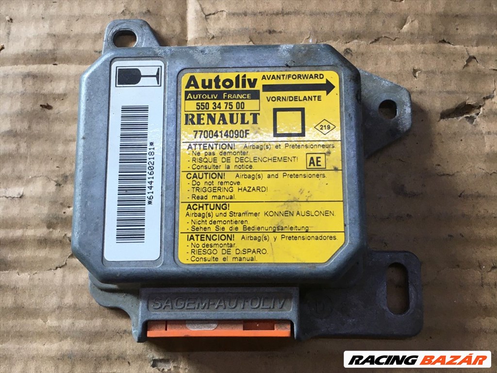 RENAULT MEGANE I Légzsák Elektronika autoliv550347500-renault7700414090f 1. kép