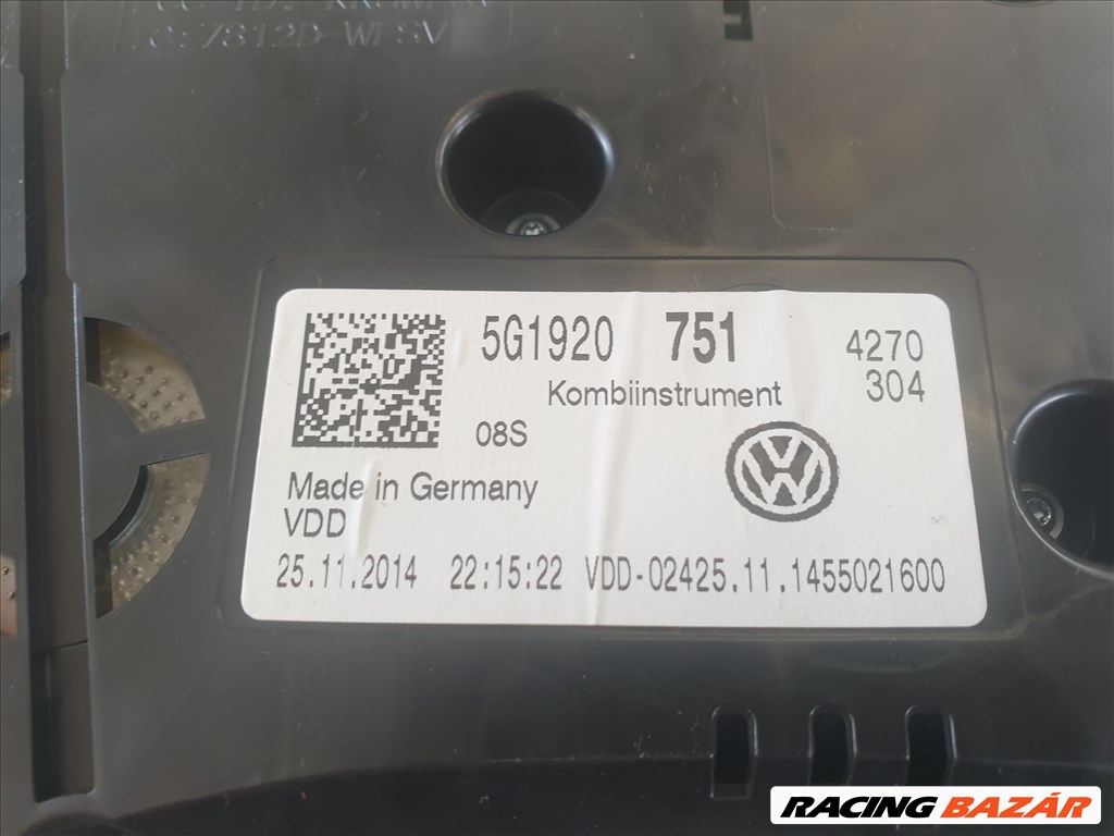 Volkswagen Golf VII kilóméteróra 2.0 TDI 5G1 920 751 6. kép