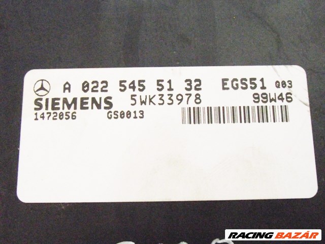MERCEDES S-CLASS (W220) S 500 (220.075, 220.175, 220.875) automata sebességváltó vezérlő a0225455132 2. kép