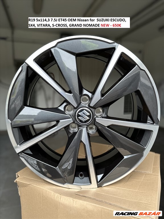 R19 5x114,3 7.5J ET45 OEM Nissan for  SUZUKI ESCUDO, SX4, VITARA, S-CROSS, GRAND NOMADE NEW 1. kép