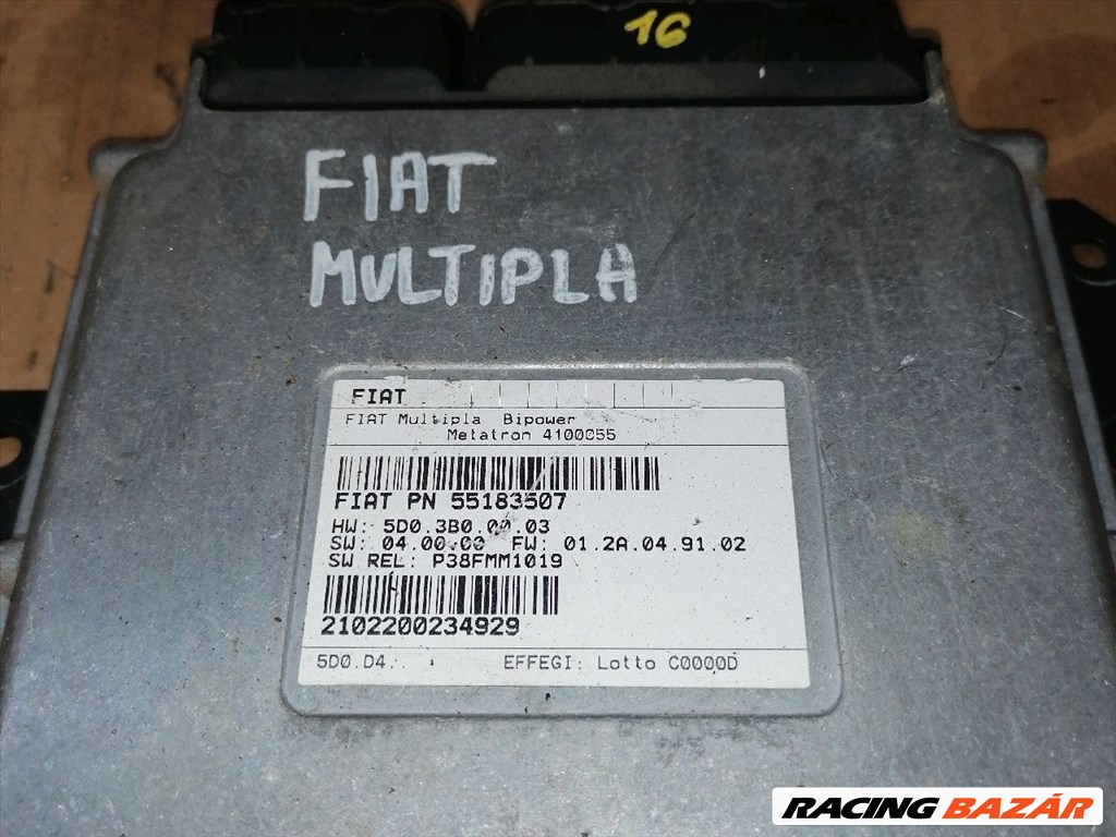 FIAT MULTIPLA Motorvezérlő 55183507 3. kép