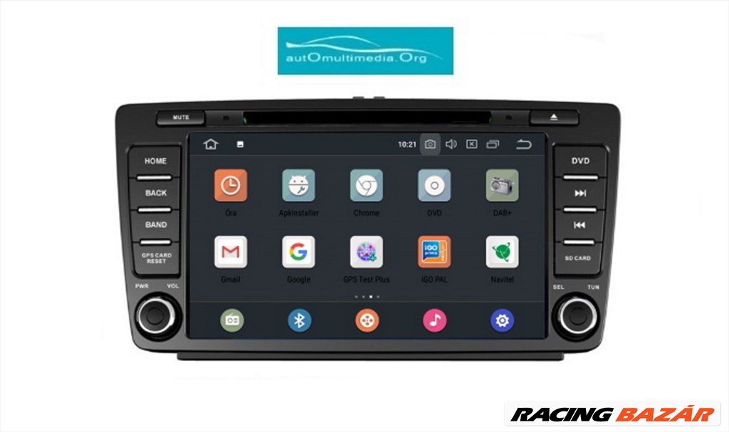 Skoda Octavia 2, Yeti, Android 10, 8 INCH Multimédia, GPS, Wifi, Bluetooth, Tolatókamerával! 4. kép