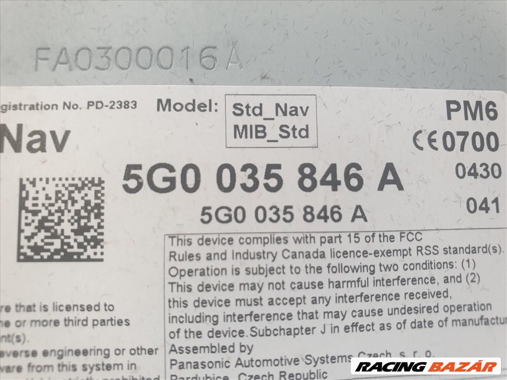 Volkswagen Golf VII 2.0 TDI BMT Rádió/CD 5G0 035 846 A 3. kép
