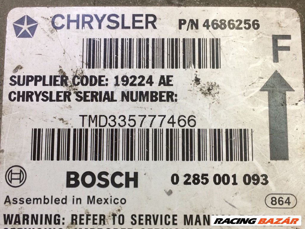 CHRYSLER STRATUS Légzsák Elektronika bosch0285001093-chrysler4686256 3. kép