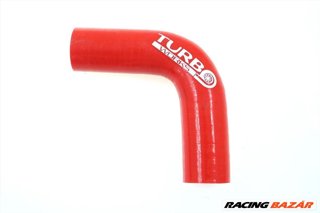 Szilikon könyök TurboWorks Piros 90 fok 15mm 1. kép
