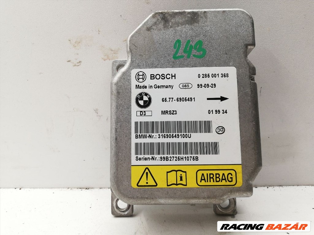 BMW 3 E46 Légzsák Elektronika bosch0285001368-bmw65776905491 1. kép