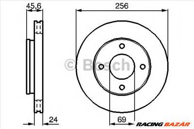 BOSCH 0 986 479 B83 - féktárcsa MITSUBISHI SMART