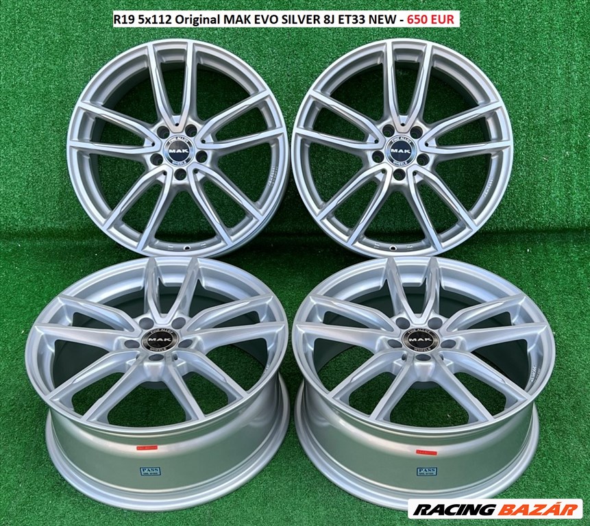 R19 5x112 Original MAK EVO SILVER 8J ET33 NEW 2. kép