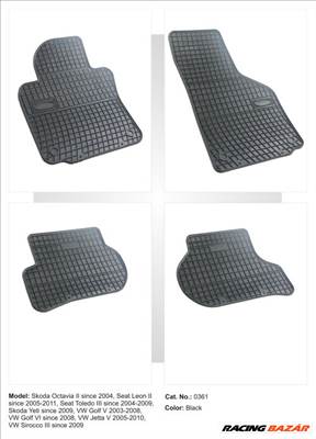Seat Leon II  - 2005 - 2012  - méretpontos gumiszőnyeg garnitúra