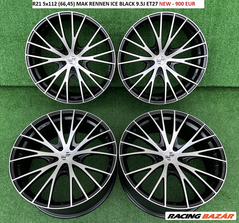 R21 5x112 (66,45) MAK RENNEN ICE BLACK 9.5J ET27 NEW 2. kép