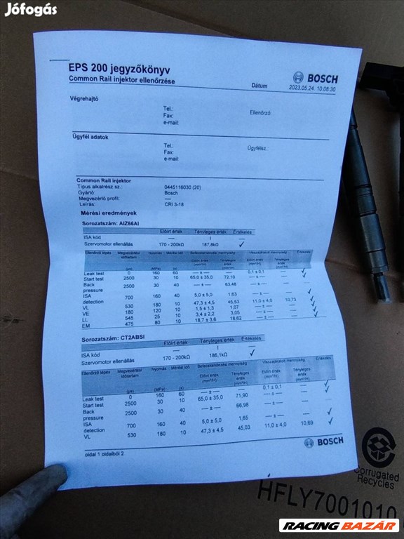  VW 2.0cr 0445116030 porlasztó 4. kép