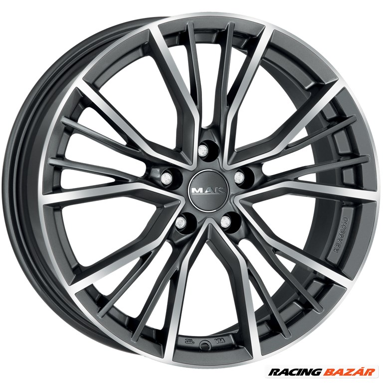 R17 5x112 (66,45) MAK UNION GUNMETAL MIRROR FACE 7.5J ET30 NEW 3. kép