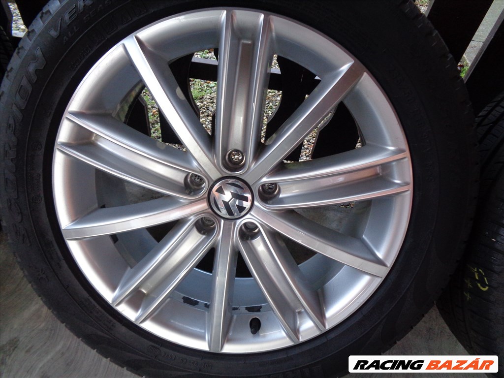 Volkswagen Tiguan 5N " New York " gyári 7X18-as 5X112-es ET43-as könnyűfém felni garnítúra eladó 4. kép
