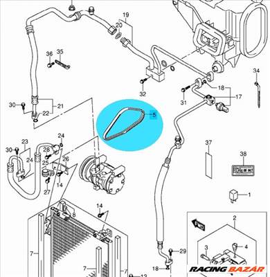 Suzuki Alto 1,1 2002-2006 klíma szíj 95141M79F00