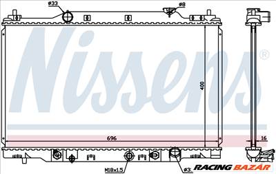NISSENS 68104 Hűtőradiátor