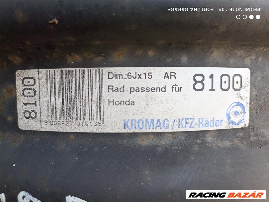  4x114.3 15" Honda használt lemezfelni garnitúra (R170) 7. kép