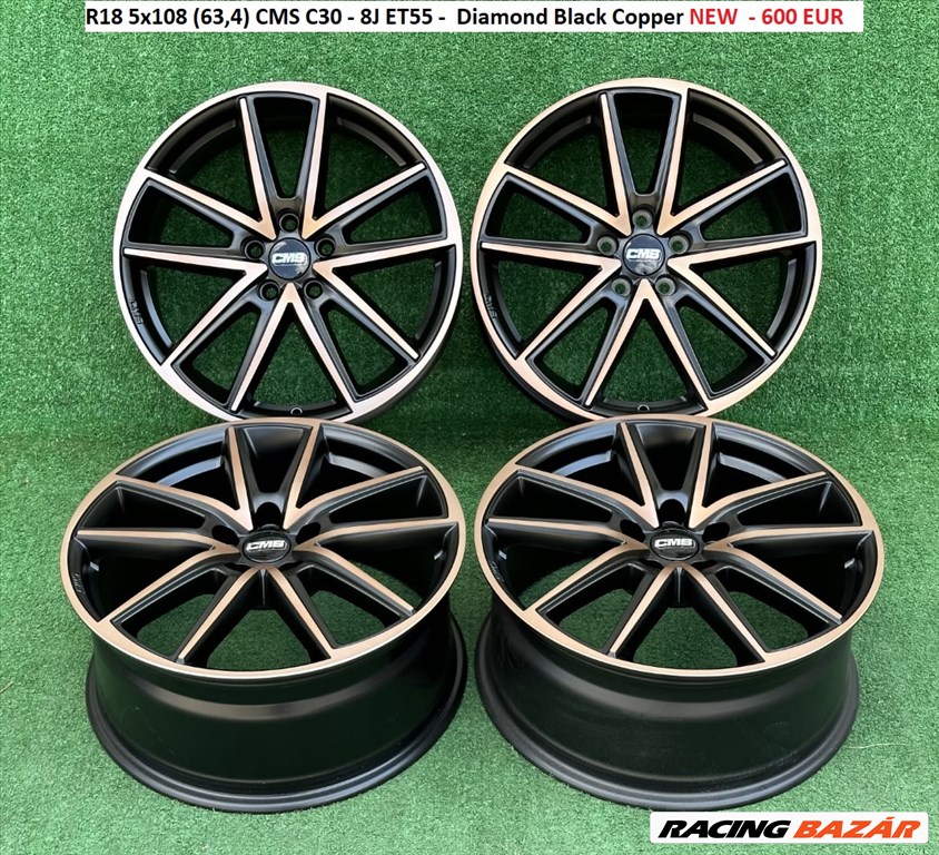 R18 5x108 (63,4) CMS C30 - 8J ET55 -  Diamond Black Copper NEW  - 600 EUR 1. kép