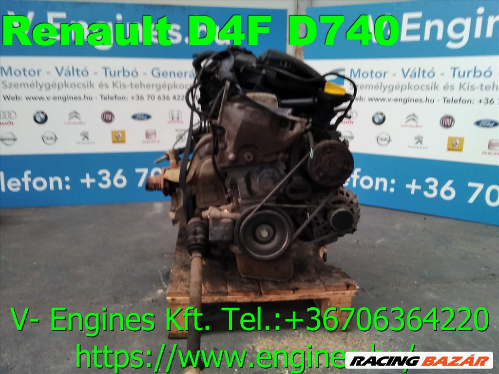  RENAULT D4F D740  bontott motor RENAULT, bontott motor, autó motor, autó-motor, D4F D740 1. kép