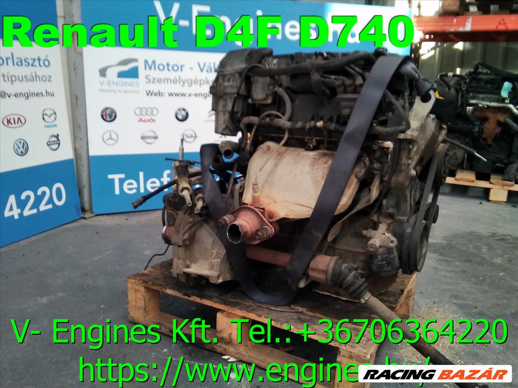  RENAULT D4F D740  bontott motor RENAULT, bontott motor, autó motor, autó-motor, D4F D740 2. kép