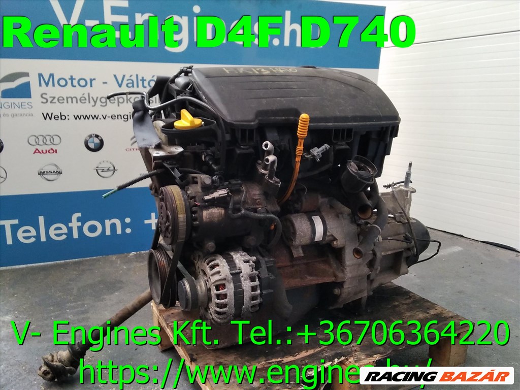  RENAULT D4F D740  bontott motor RENAULT, bontott motor, autó motor, autó-motor, D4F D740 3. kép