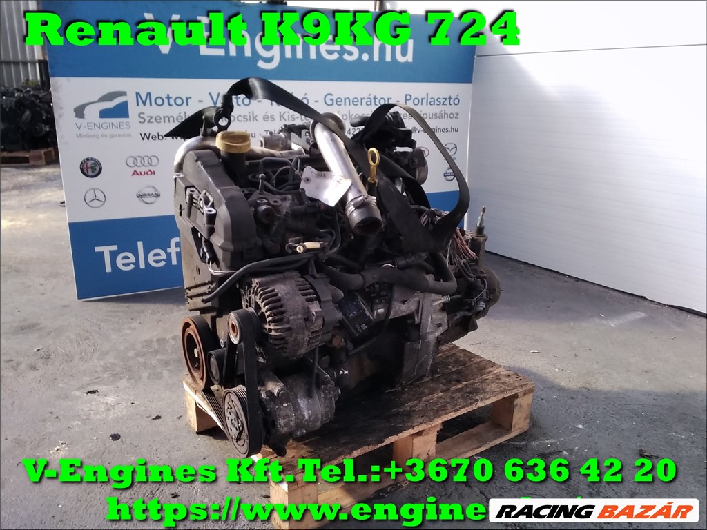 Renault 1, 5 DCI K9KG724 komplett bontottmotor 4. kép