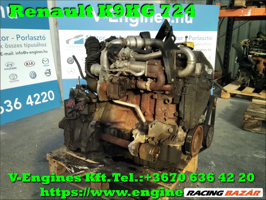 Renault 1, 5 DCI K9KG724 komplett bontottmotor 5. kép
