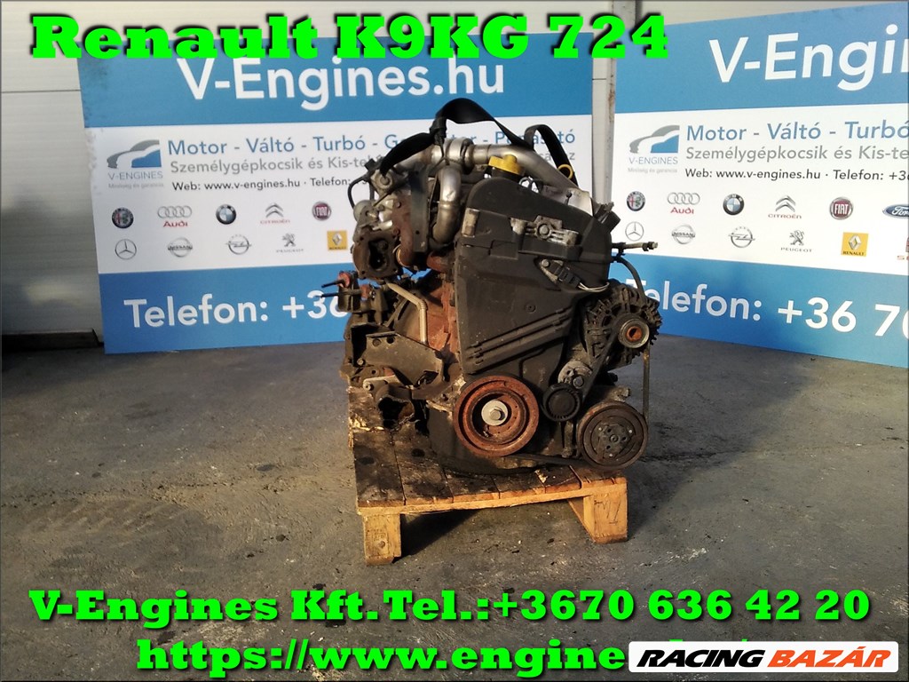 Renault 1, 5 DCI K9KG724 komplett bontottmotor 6. kép