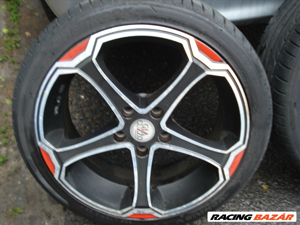  5x114.3 lyukosztású 18" használt alufelni, rajta 225/40 használt Hankook nyári gumi gumi  6. kép