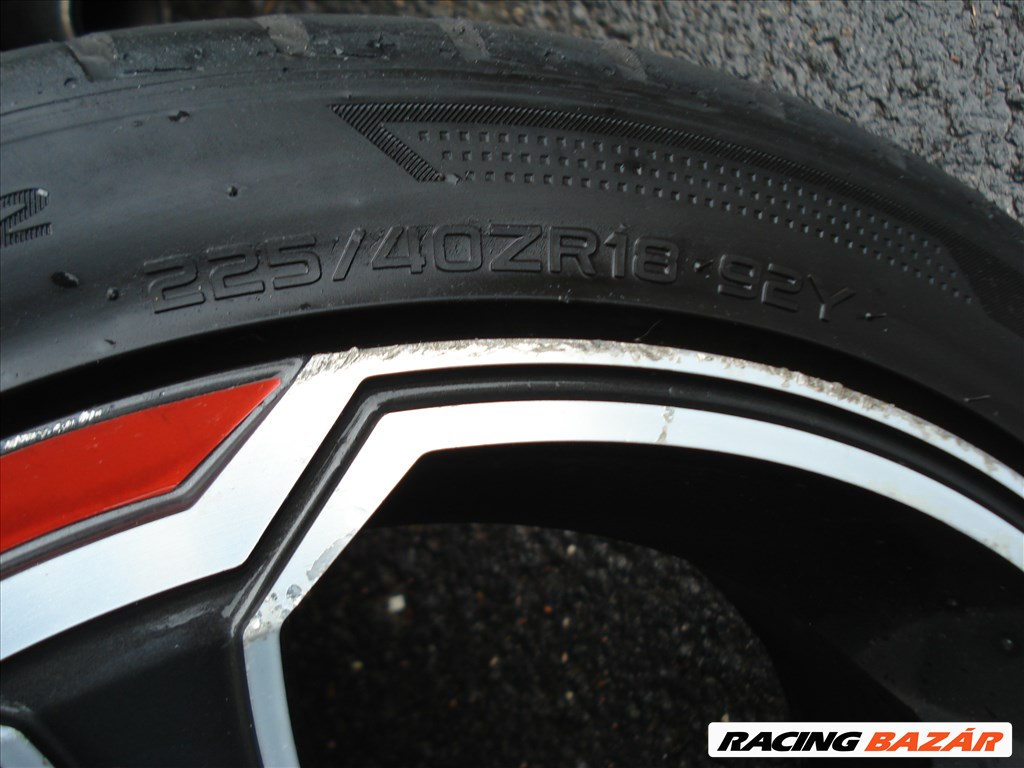  5x114.3 lyukosztású 18" használt alufelni, rajta 225/40 használt Hankook nyári gumi gumi  11. kép