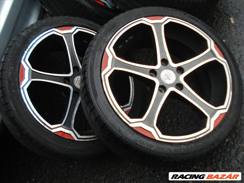  5x114.3 lyukosztású 18" használt alufelni, rajta 225/40 használt Hankook nyári gumi gumi  12. kép