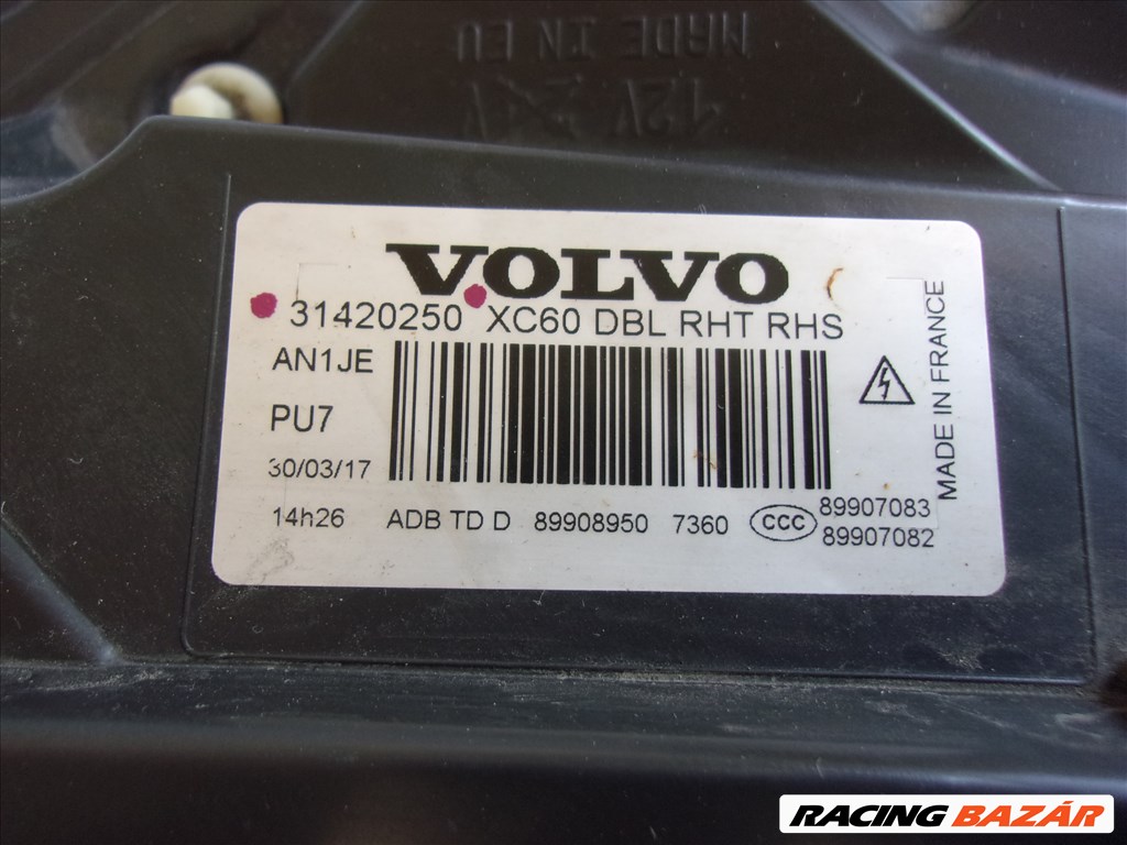Volvo XC60 jobb első xenon fényszóró 2013-2018 31420250 5. kép