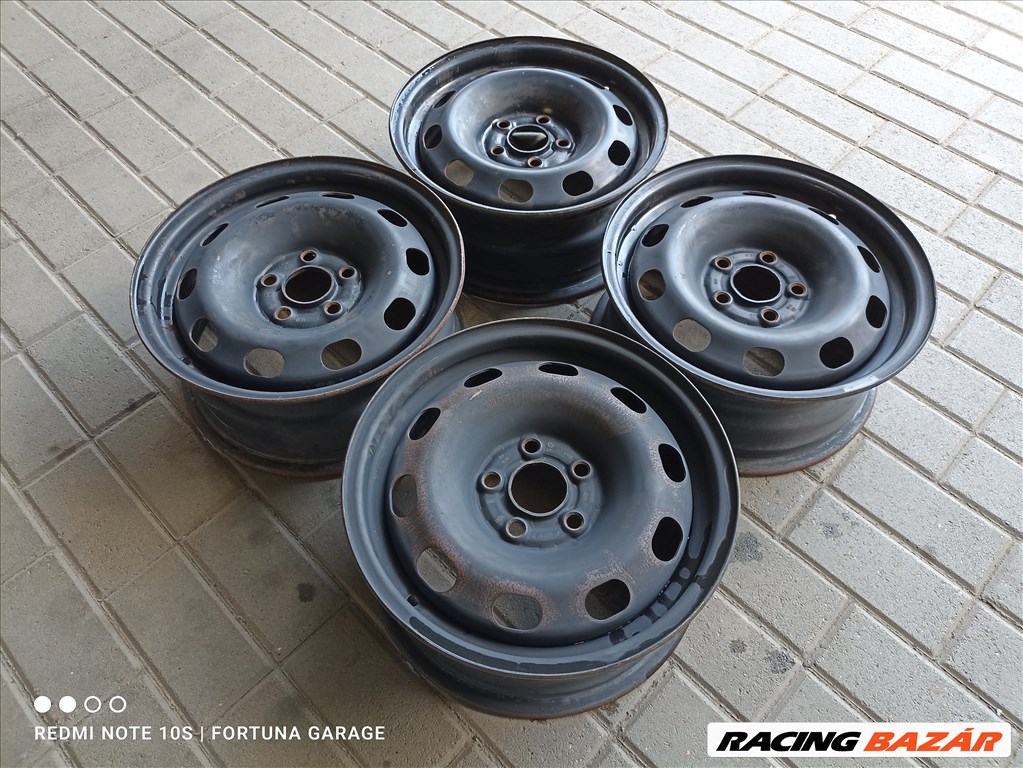 5x100 14" Volkswagen használt lemezfelni garnitúra (R155) 2. kép