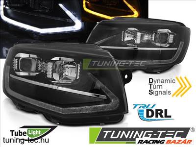 Volkswagen Transporter T6 VW T6 15- BLACK TUBE LIGHT LED SEQ DRL Tuning-Tec 