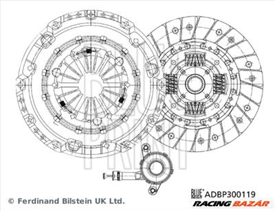 BLUE PRINT ADBP300119 - kuplungszett CITROËN MITSUBISHI PEUGEOT