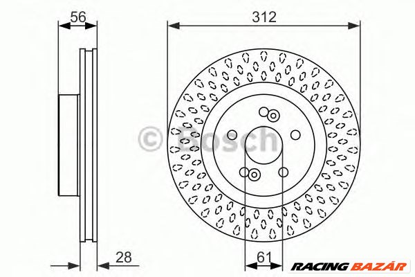 BOSCH 0 986 479 723 - féktárcsa RENAULT 1. kép