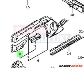 Suzuki WR+ váznyúlvány elem jobb 58602-83E00