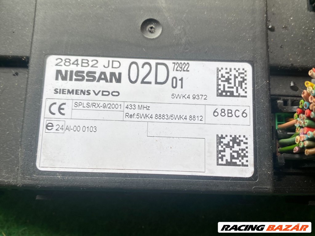 Nissan Qashqai (J10) NISSAN QASHQAI Biztosítéktábla Utastér 284b2jd 3. kép